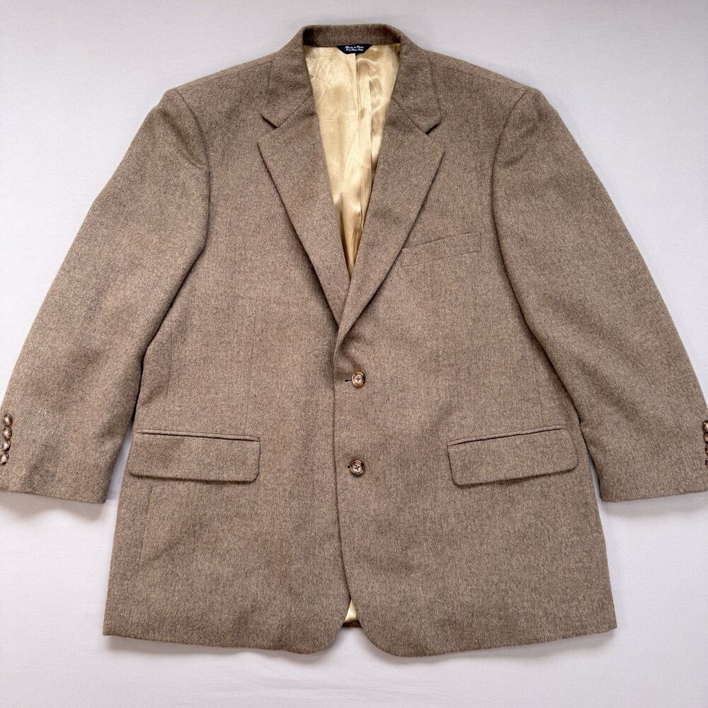 Daniel Gray 100% Camel Hair Blazer Coat Jacket Men's 46R Tan Formal Prom Glam